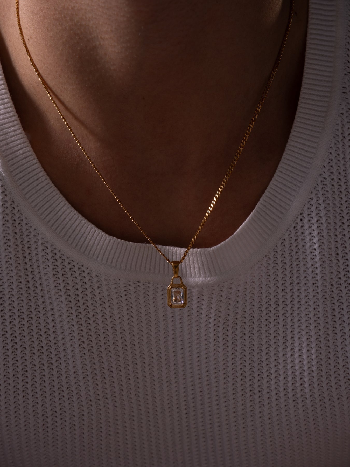 WHITE GEMSTONE CHAIN | 18K Gold