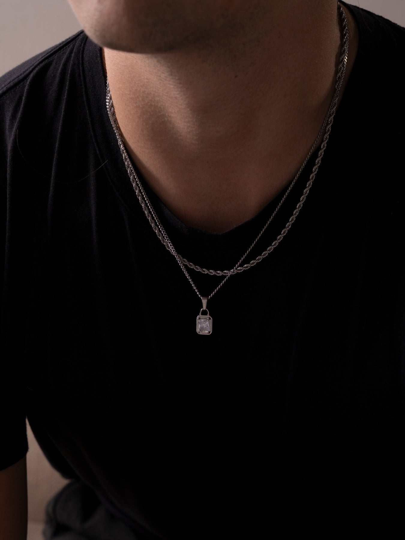 WHITE GEMSTONE CHAIN | Silver