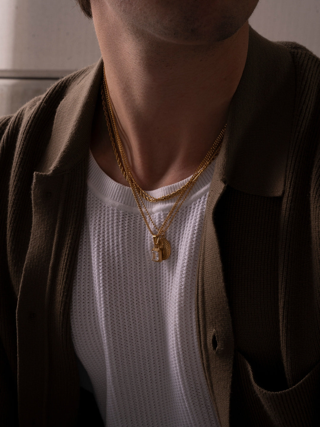 WHITE GEMSTONE CHAIN | 18K Gold