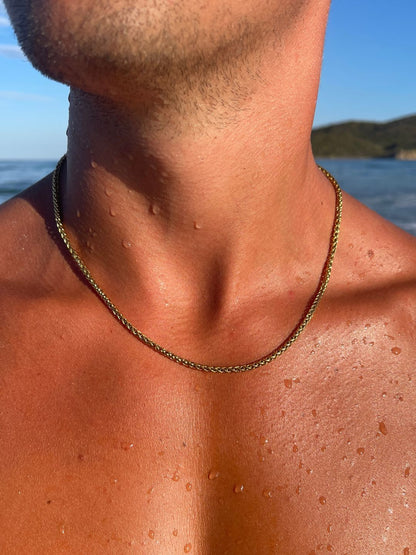 WHEAT CHAIN 3MM | 18K Gold