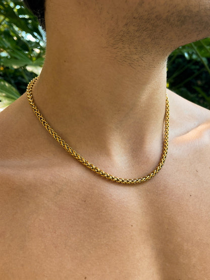 WHEAT CHAIN 5MM | 18K Gold