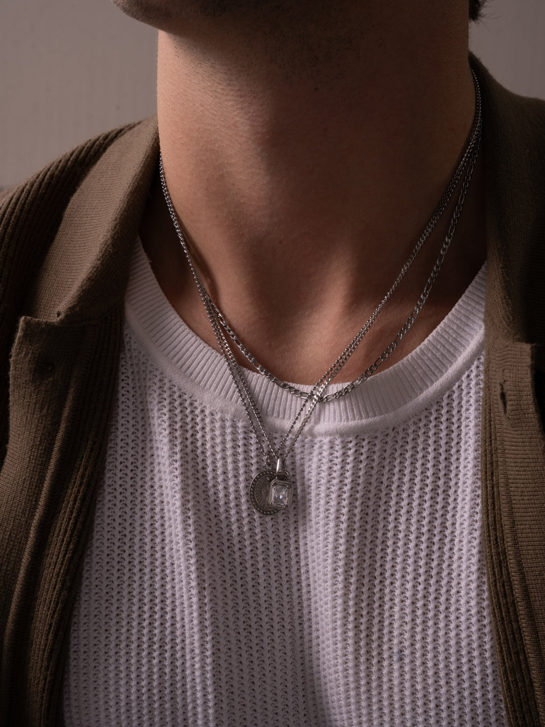 WHITE GEMSTONE CHAIN | Silver