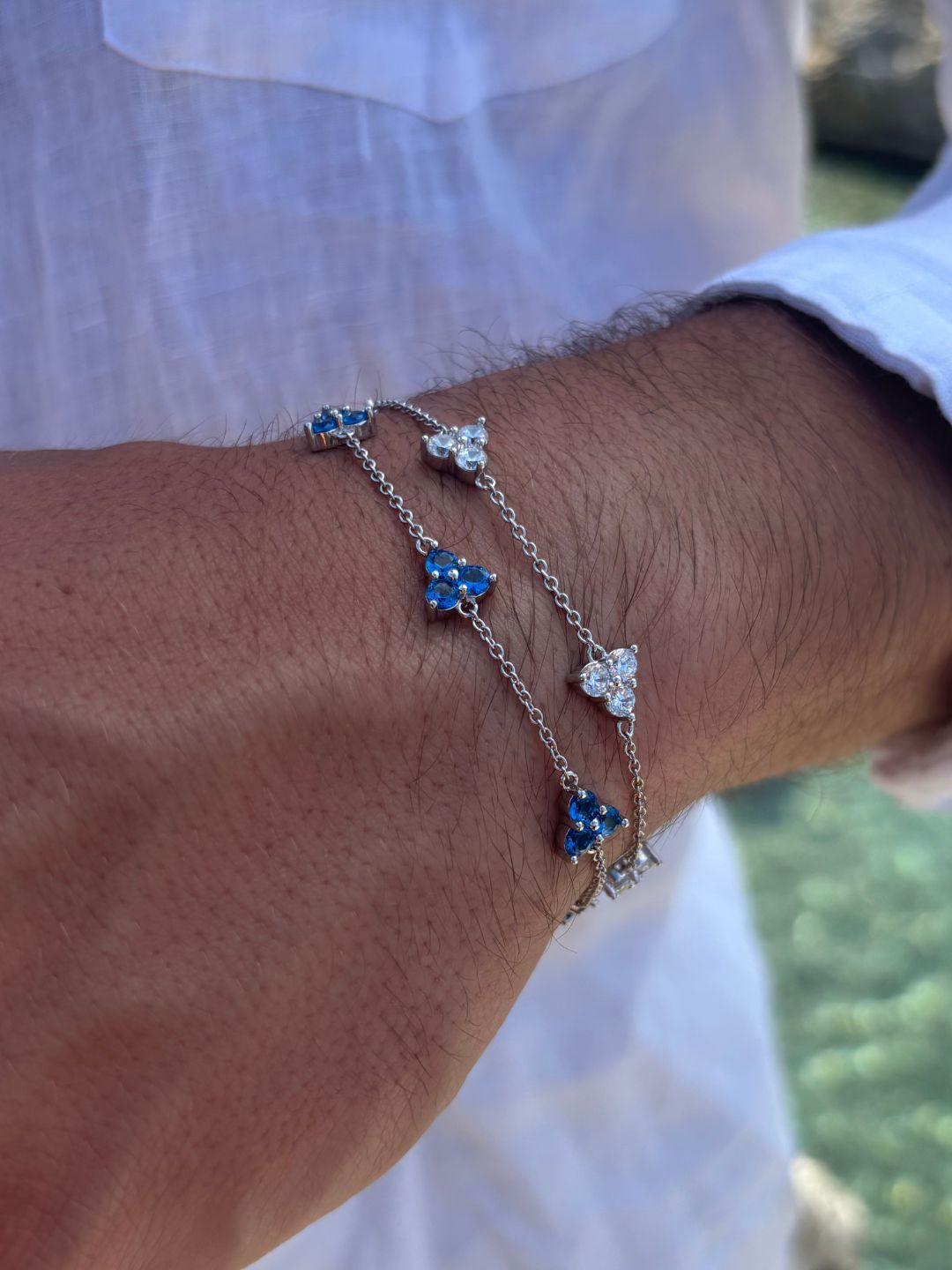 WHITE CLOVER BRACELET | Silver