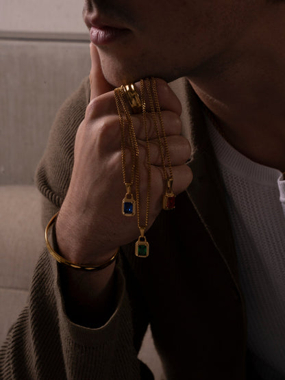 GEMSTONE CHAIN SET | 18K Gold