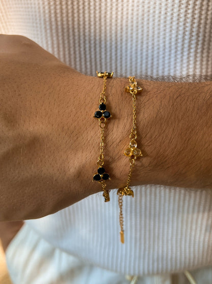 MIDNIGHT CLOVER BRACELET | 18K Gold