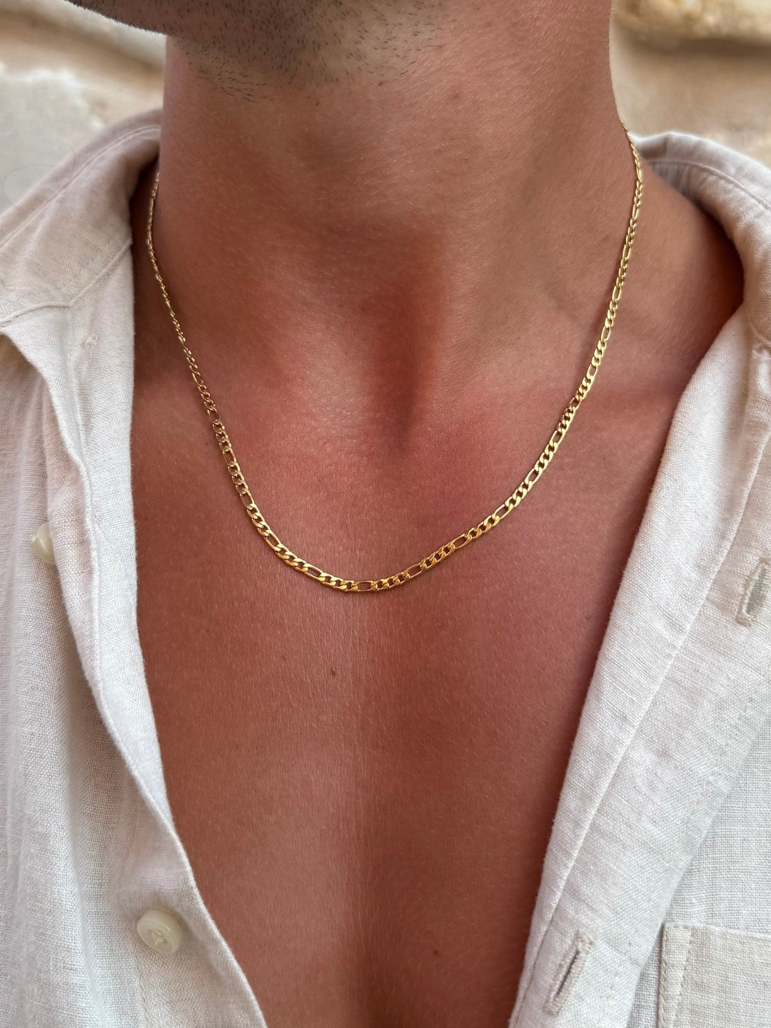 FIGARO CHAIN 3MM | 18K Gold