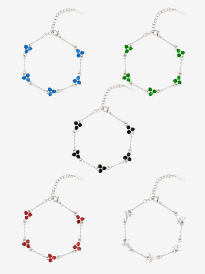 CLOVER BRACELET SET | Silver