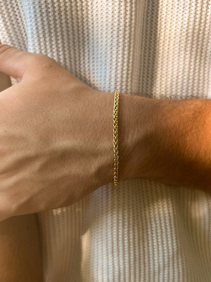 WHEAT BRACELET 3MM | 18K Gold