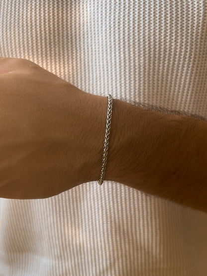 WHEAT BRACELET 3MM | Silver