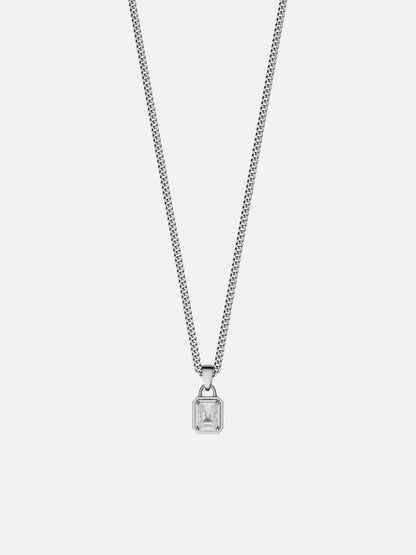 WHITE GEMSTONE CHAIN | Silver