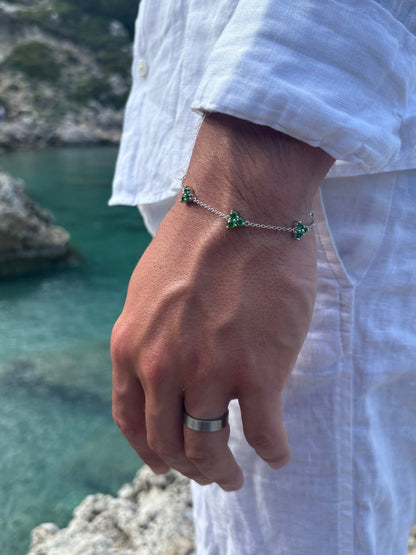 CLOVER BRACELET SET | Silver