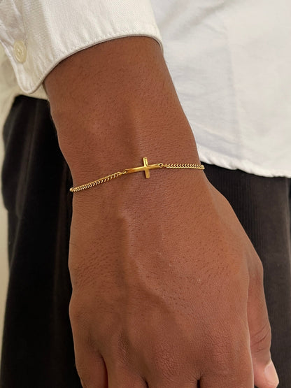 CROSS BRACELET | 18K Gold