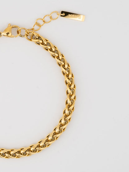 WHEAT BRACELET 5MM | 18K Gold