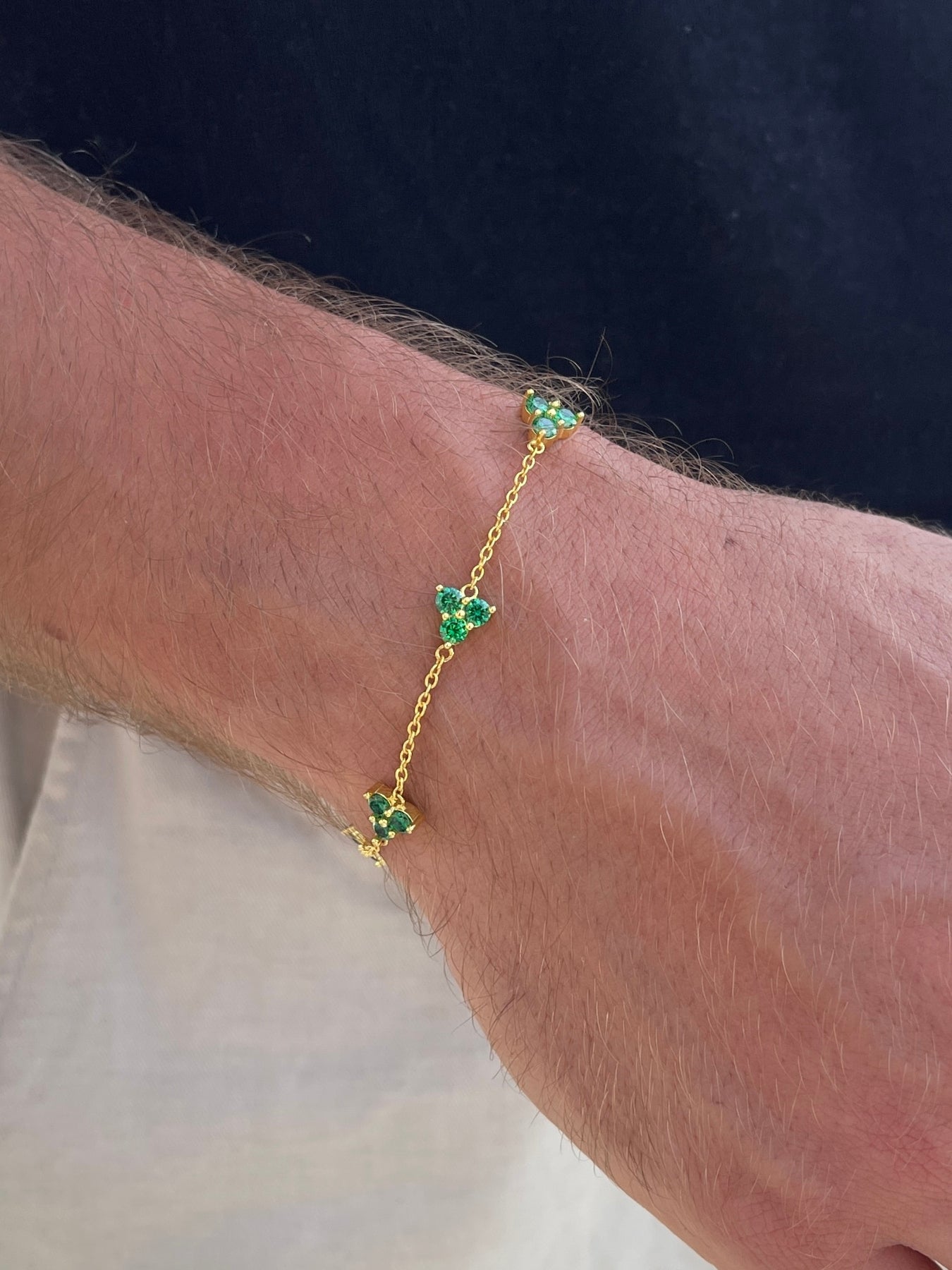 GREEN CLOVER BRACELET | 18K Gold