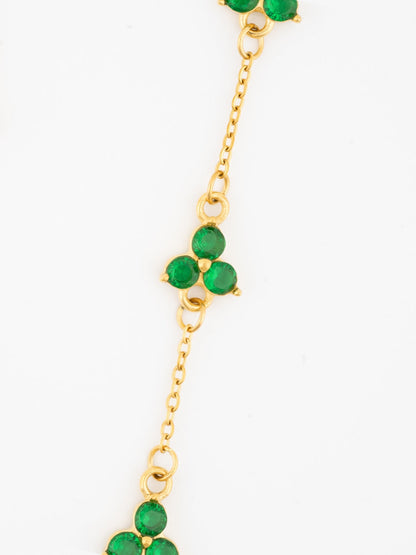 GREEN CLOVER BRACELET | 18K Gold