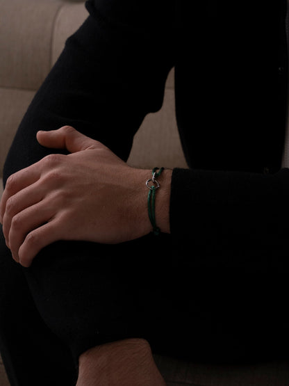 GREEN UNITY BRACELET | Silver