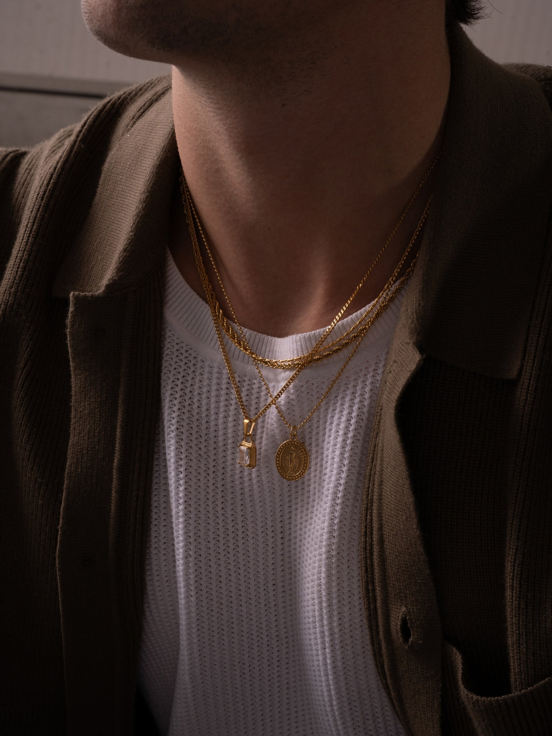 WHITE GEMSTONE CHAIN | 18K Gold